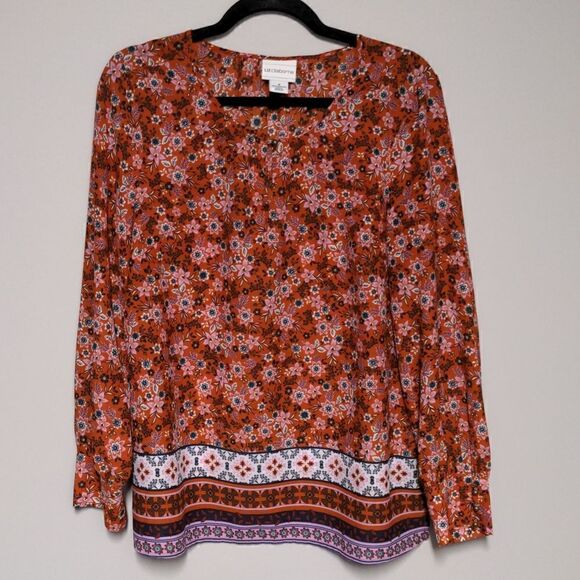 Liz Claiborne Tops - Liz Claiborne Long Sleeve Floral Blouse